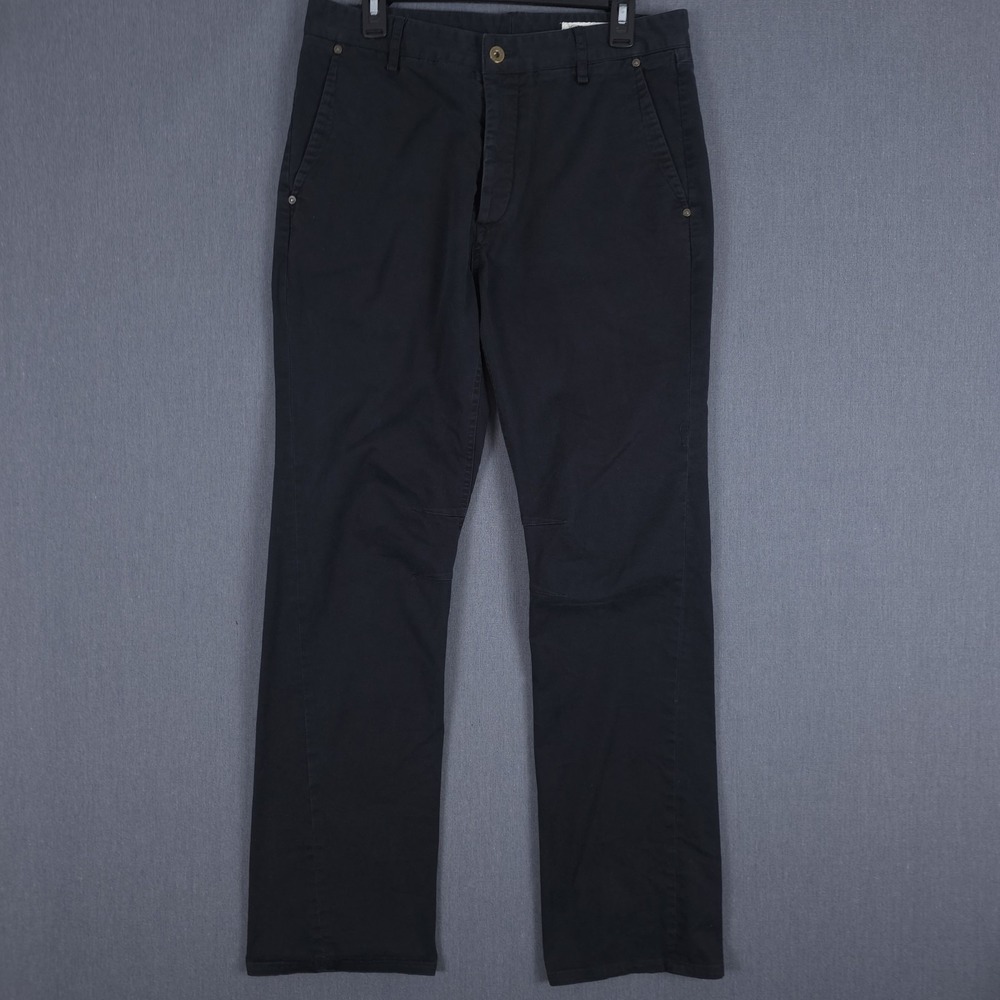 Rag & Bone Pants Mens 34 (Fits 32x32) Black Button Fly Flat Front Chinos